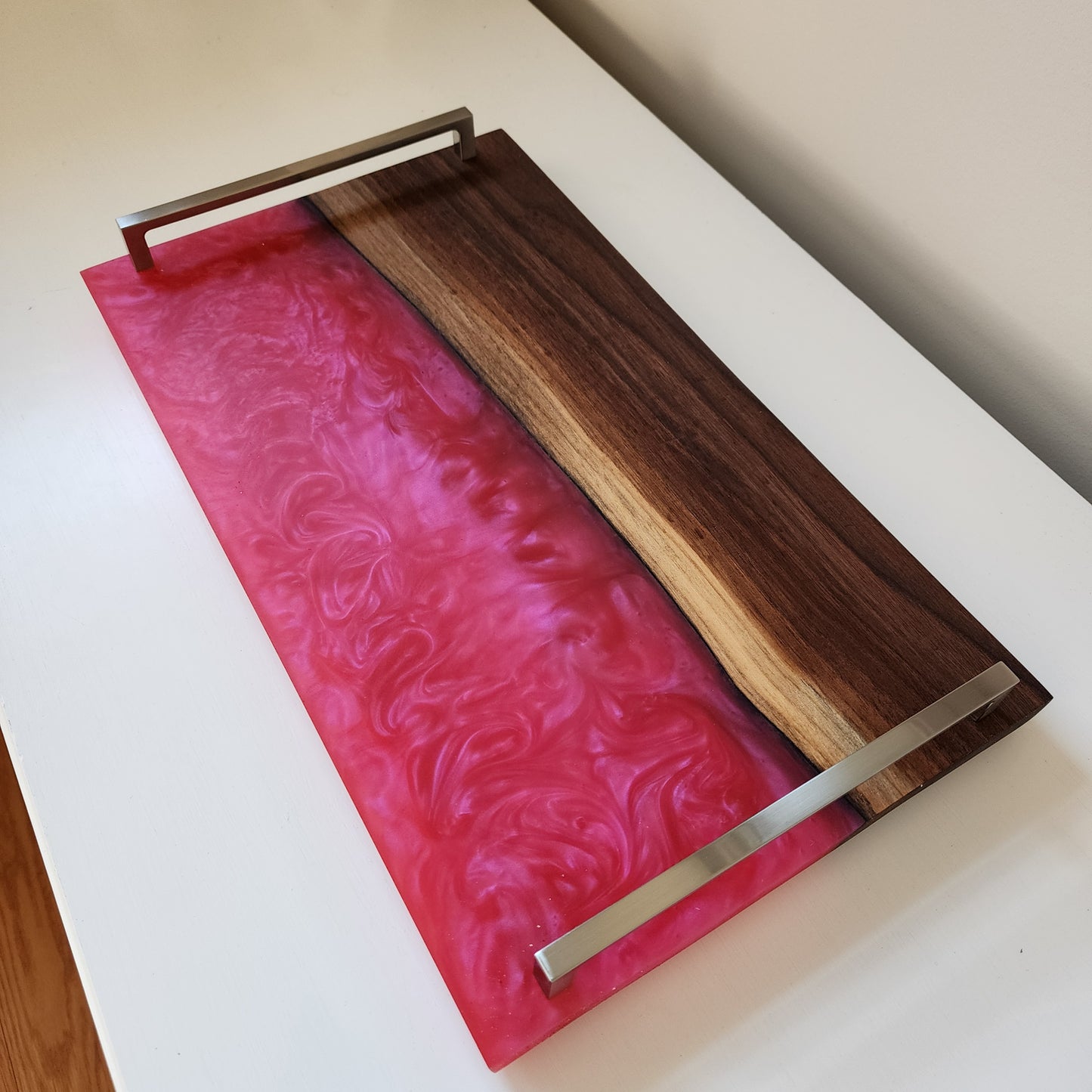 Black Walnut w/ "Liquid Fire" Swirled Charcuterie Board