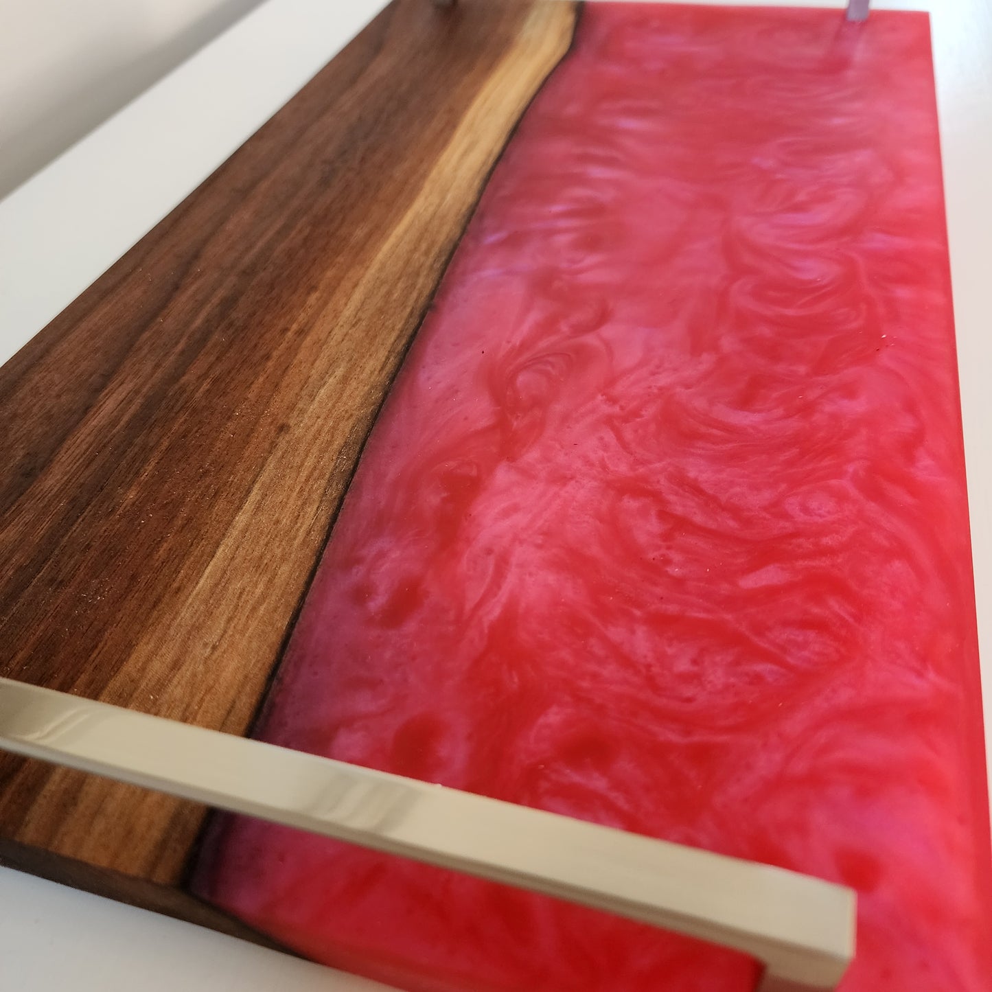 Black Walnut w/ "Liquid Fire" Swirled Charcuterie Board