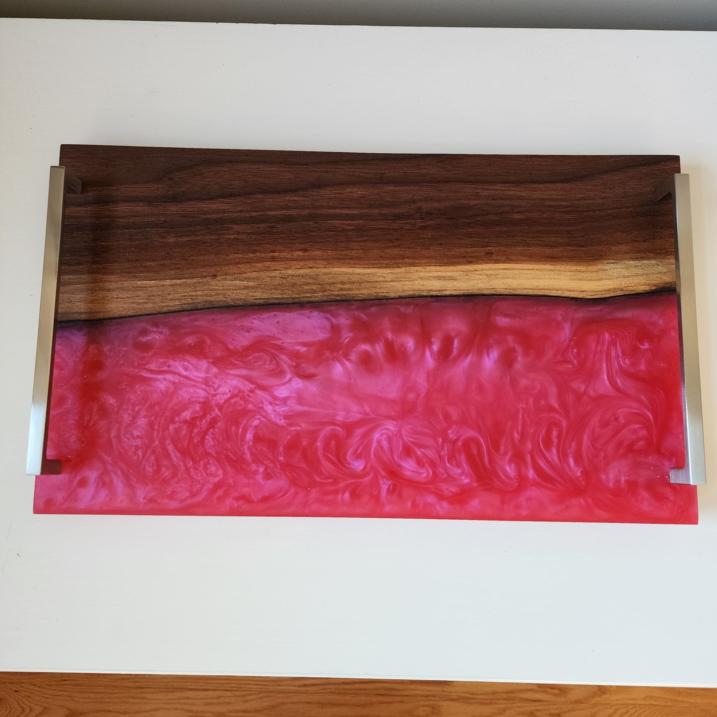 Black Walnut w/ "Liquid Fire" Swirled Charcuterie Board