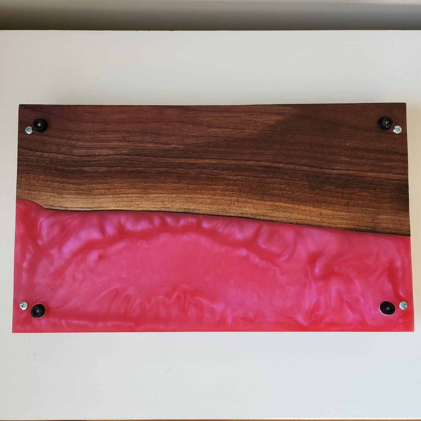 Black Walnut w/ "Liquid Fire" Swirled Charcuterie Board