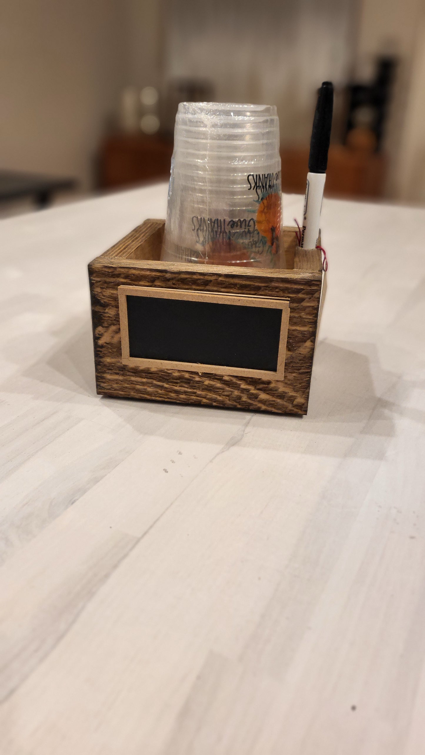 Party Holiday Solo Plastic Coffee Cup Holder with Chalkboard Front