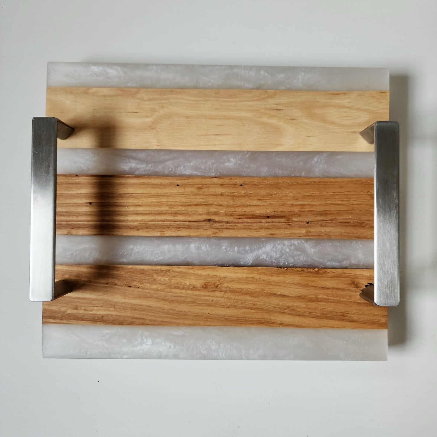 Hickory & Pearl White Charcuterie Board with Handles