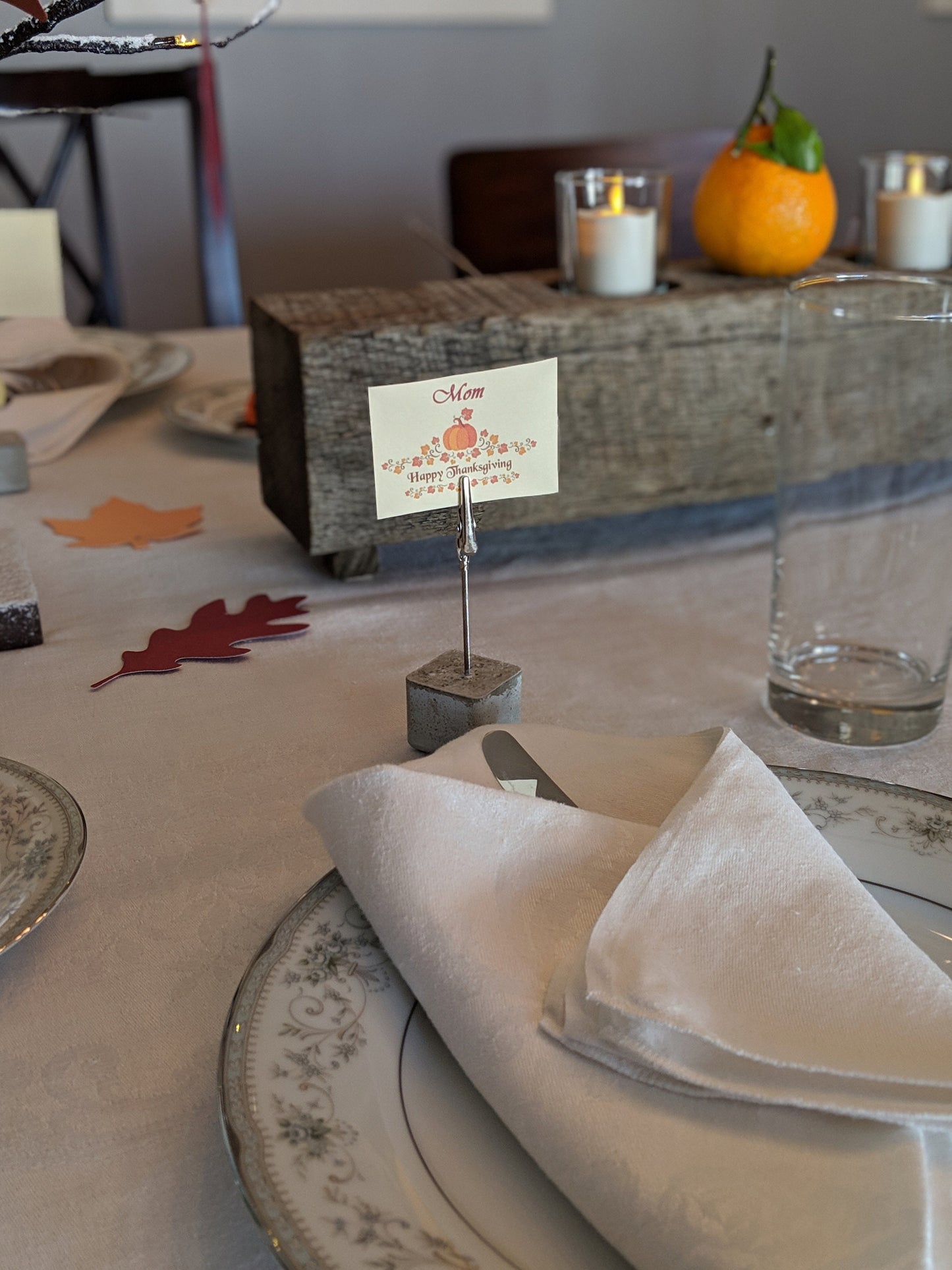 Concrete Cubed Place Card, Place Holder, Table Setting, Picture Holder Wedding Party