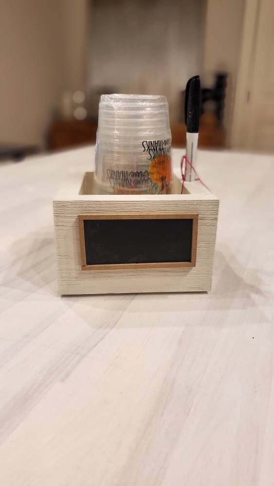 Party Holiday Solo Plastic Coffee Cup Holder with Chalkboard Front