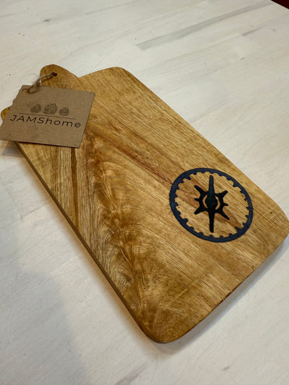 Small Cut & Serve Board with Inlay of Nautical Compass