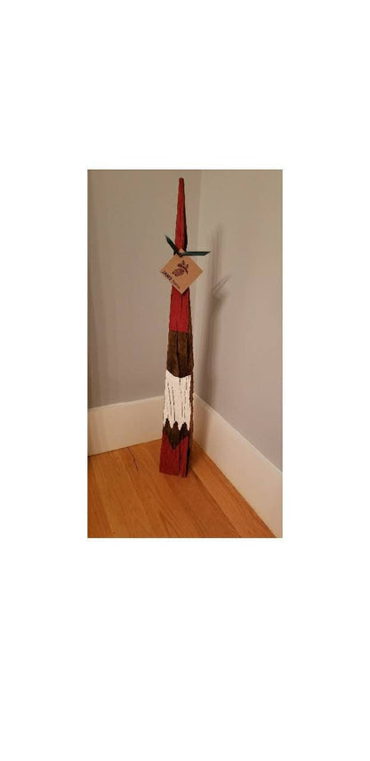 Reclaimed Abstract Wood Santa