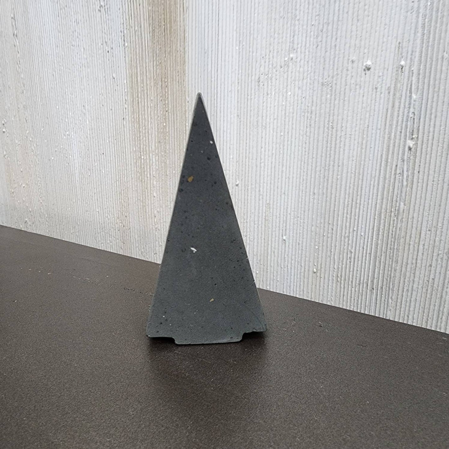 Concrete Christmas tree - Natural Concrete Extra Dark with Gold or Silver Leaf Specks Modern Christmas tree decor. 2 Sizes