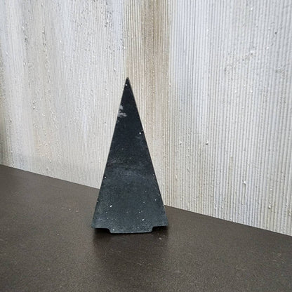 Concrete Christmas tree - Natural Concrete Extra Dark with Gold or Silver Leaf Specks Modern Christmas tree decor. 2 Sizes