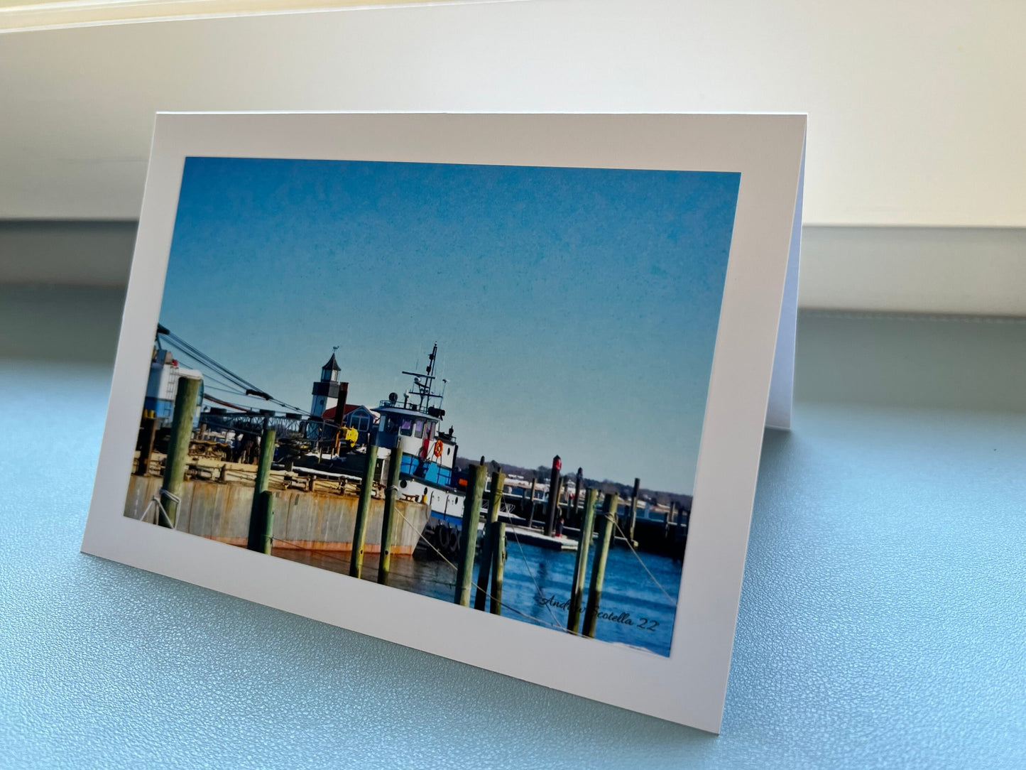 5 x 7 Photo Greeting Card - Wintertime at the Docks