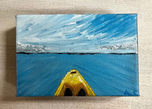 Boating on a Summer's Day- Acrylic Landscape Painting