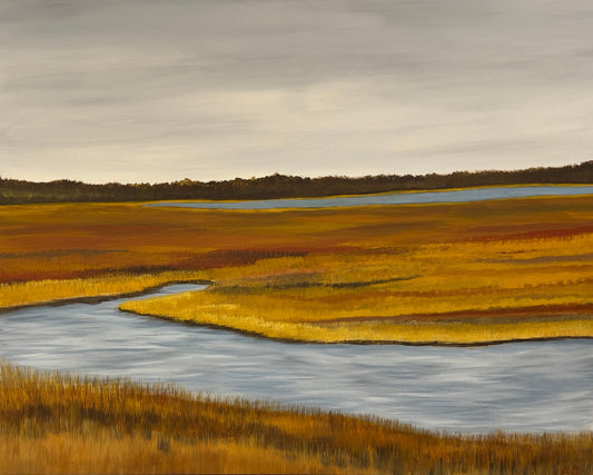 Acrylic Landscape Painting "Marshes Many Moods" (Prints Available)